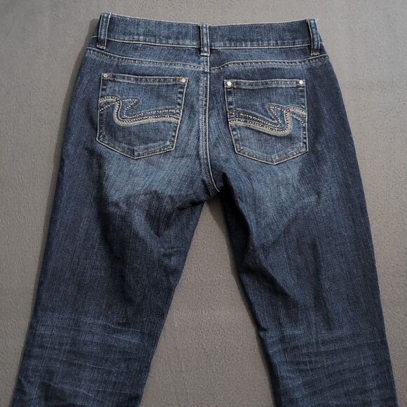 WHBM Women 0R Noir Dark Wash Low Rise Slim Ankle Distressed Jeans - Picture 4 of 13